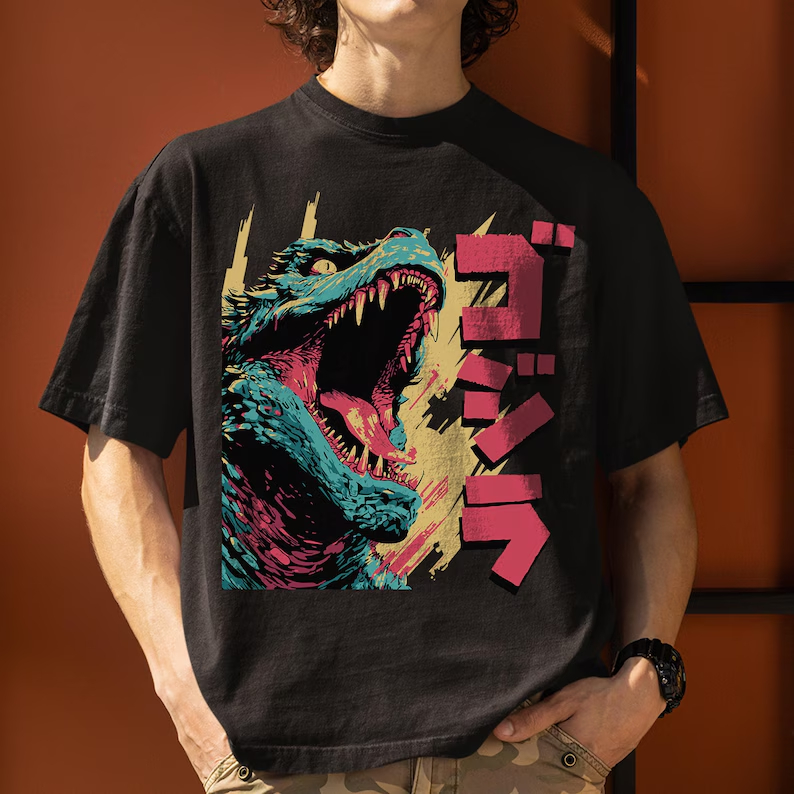 Street Fashion In Japan - Godzilla Gojira Japanese Kaiju Movie Graphic