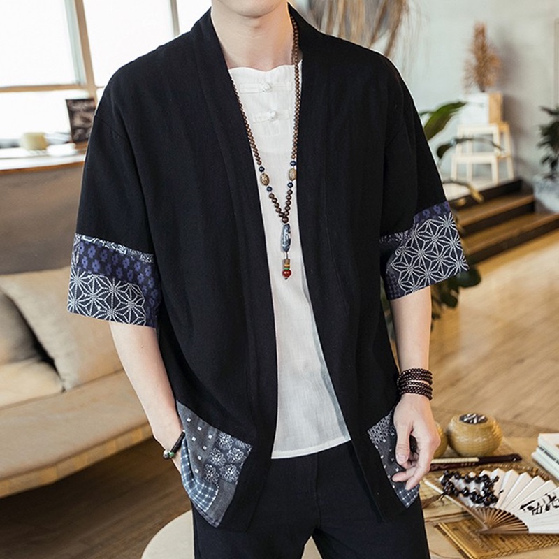 Street Fashion In Japan - Japanese Kimono Men Cardigan Streetwear Yukata