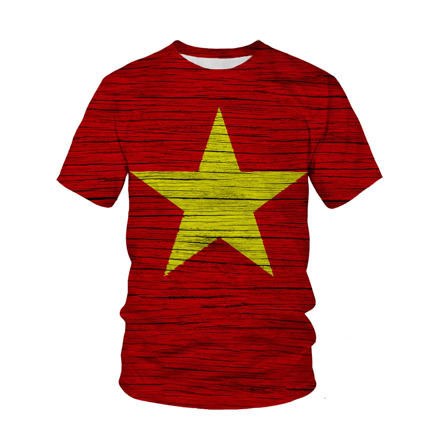Street Fashion Vietnam - Vietnam Flag Pattern 3d Printed T-shirt