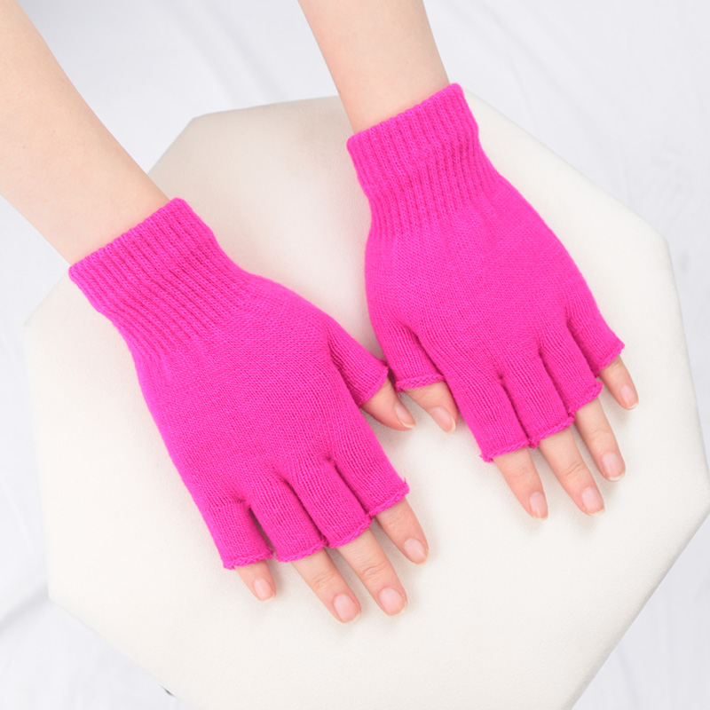 Unisex Black Half Finger Finge - Street Fashion Gloves 评论和价格