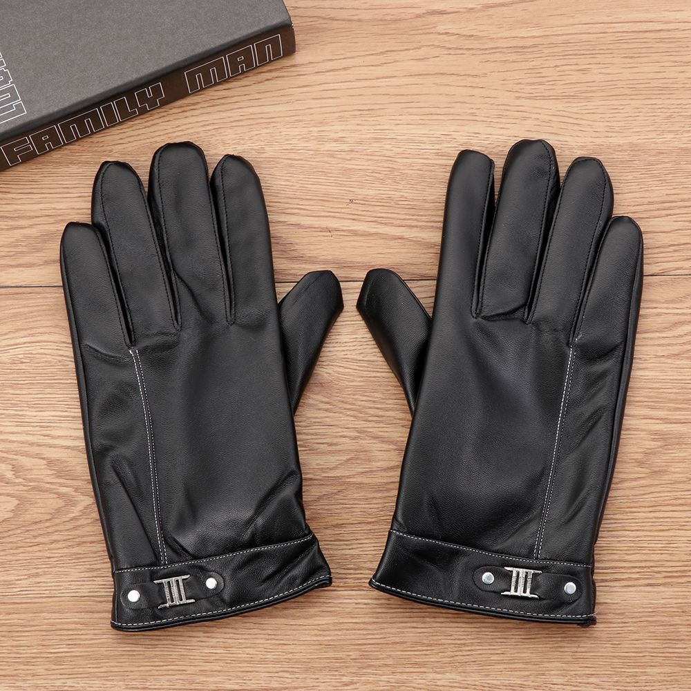 Men's Fleece Thermal Leather G - Street Fashion Gloves 评论和价格