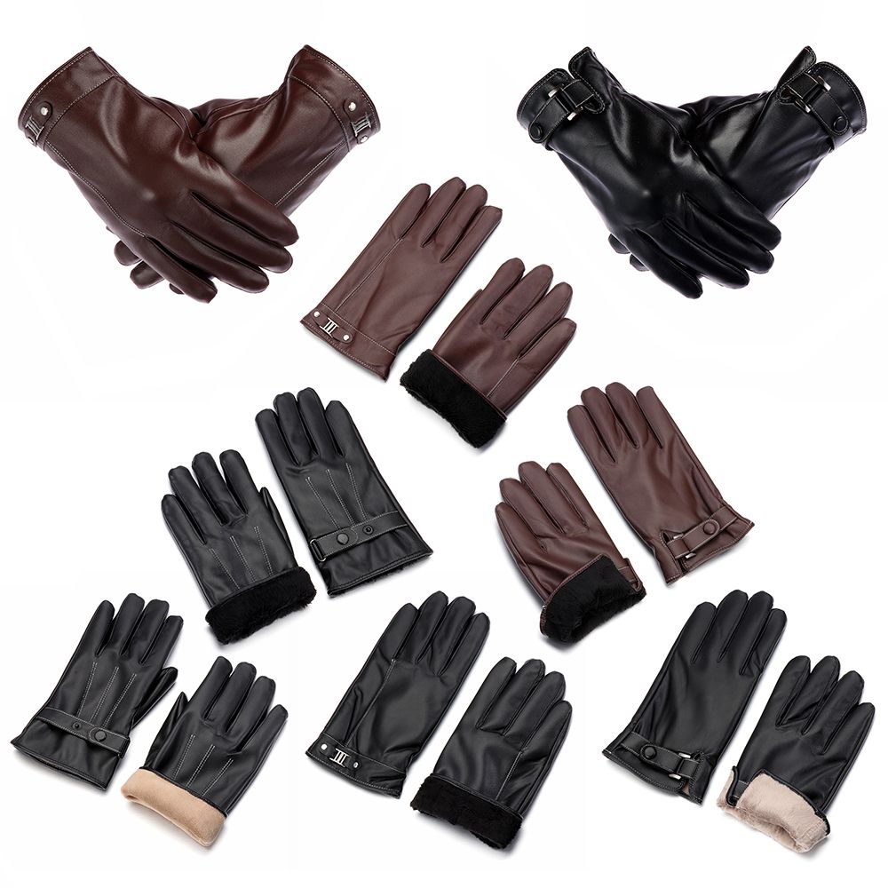 Men's Fleece Thermal Leather G - Street Fashion Gloves 评论和价格
