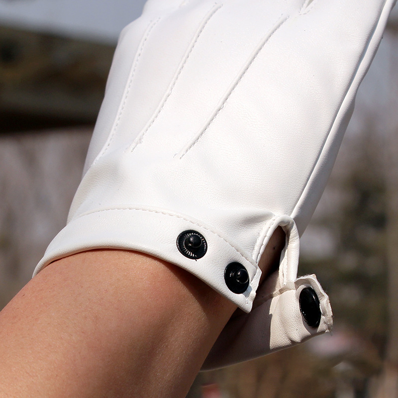PU Leather Fingerless Gloves M - Street Fashion Gloves 评论和价格