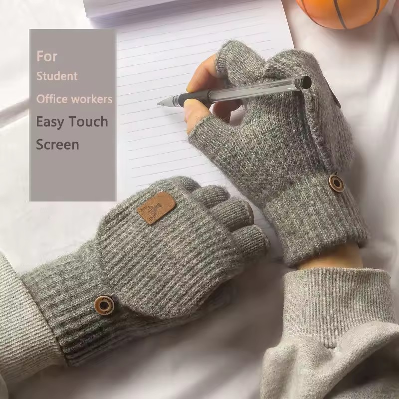 Knitted Fingerless Gloves Wint - Street Fashion Gloves 评论和价格