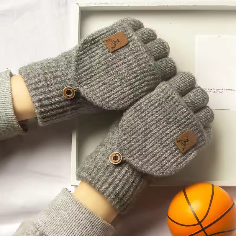 Knitted Fingerless Gloves Wint - Street Fashion Gloves 评论和价格