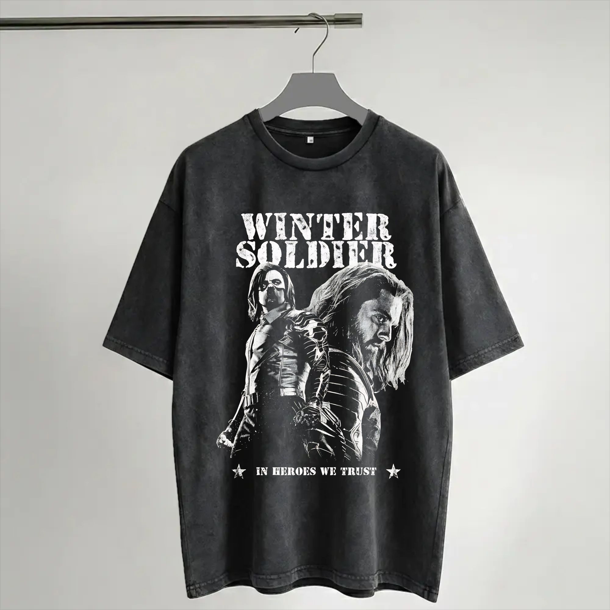 Harajuku Washed Shirt Soldier  - Street Fashion Outfit For Men 评论和价格