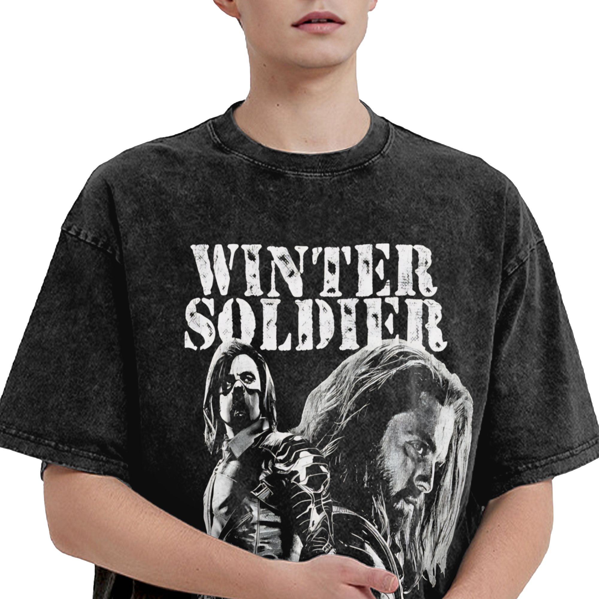 Harajuku Washed Shirt Soldier  - Street Fashion Outfit For Men 评论和价格