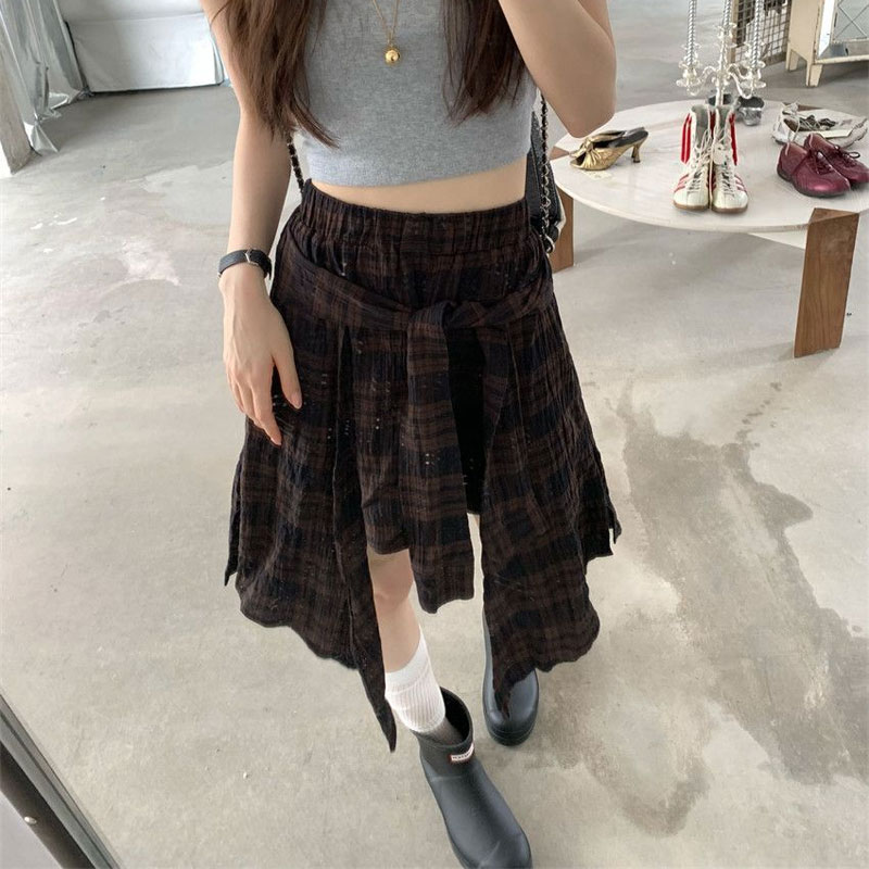 Fashion Irregular Vintage Plai - Korean Street Fashion Female 评论和价格