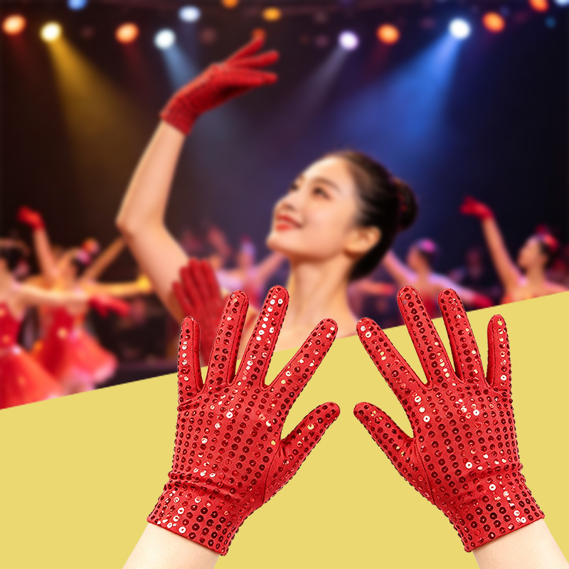 Festival Sequin Gloves for Men - Street Fashion Gloves 评论和价格