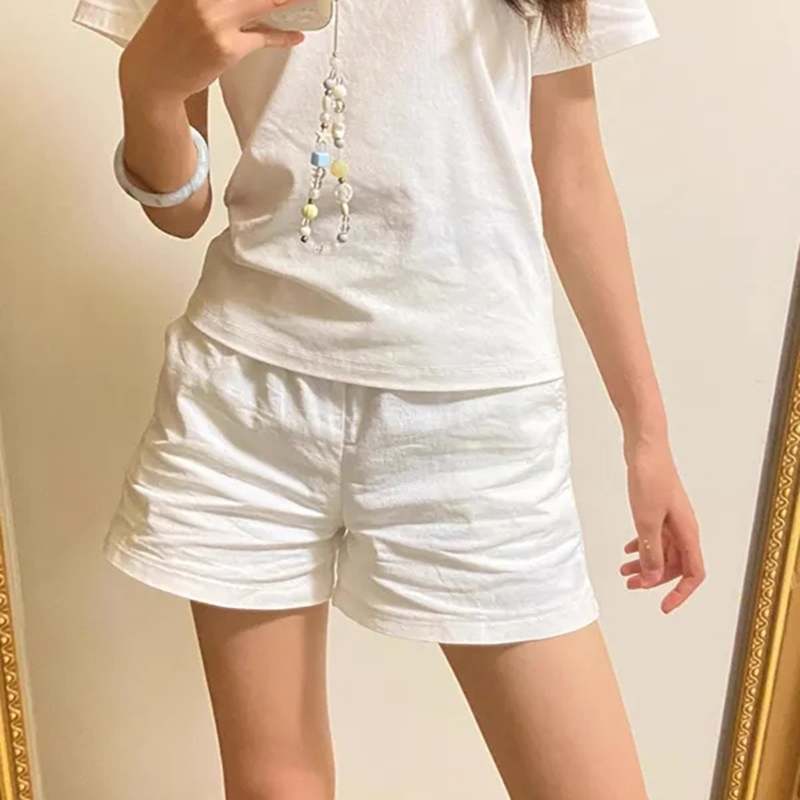 High Waist Cotton Shorts Women - Korean Street Fashion Female 评论和价格