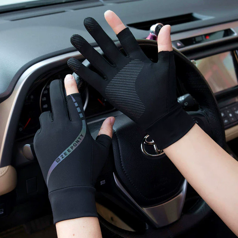 Men's Summer Ice Silk Cycling  - Street Fashion Gloves 评论和价格