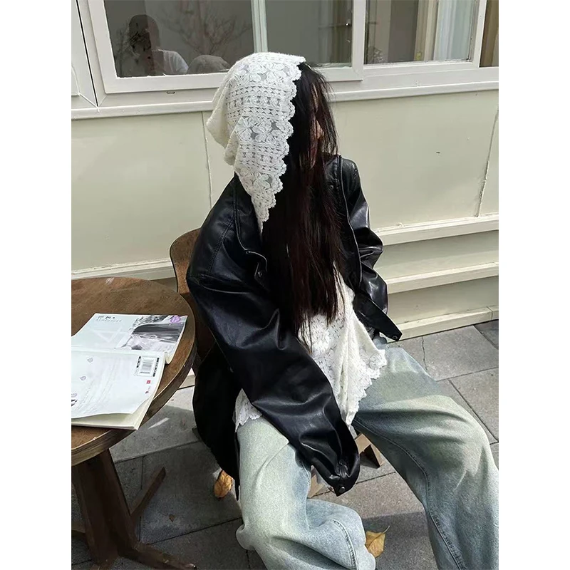 Y2K Lace Hooded Shirts Women S - Street Fashion In Korea 评论和价格