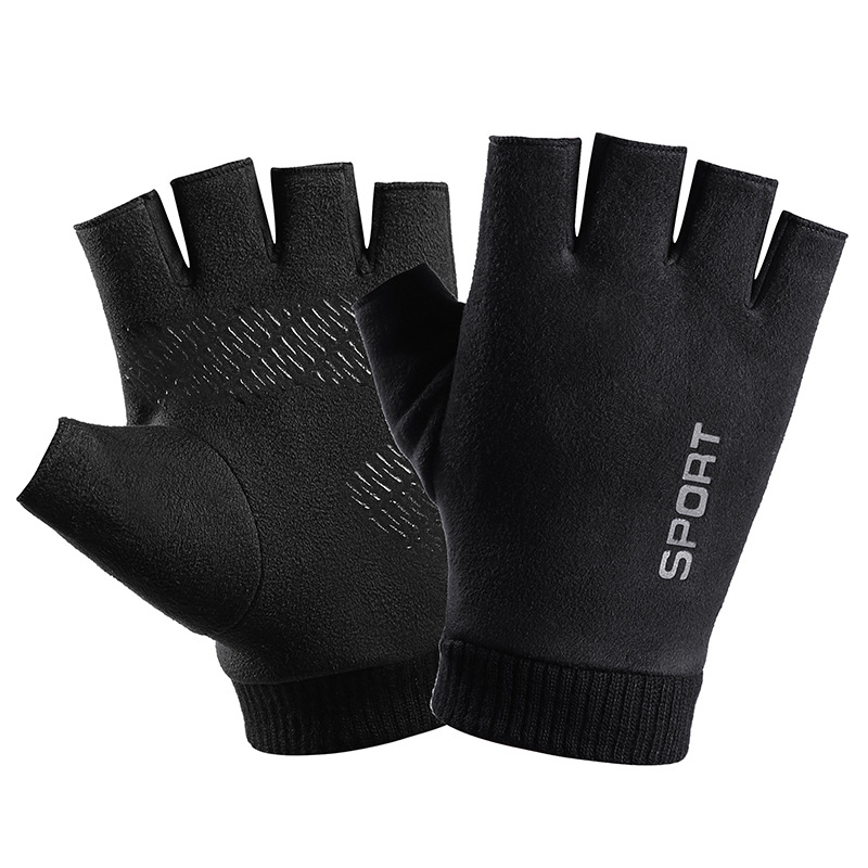 Men Winter Suede Leather Plush - Street Fashion Gloves 评论和价格