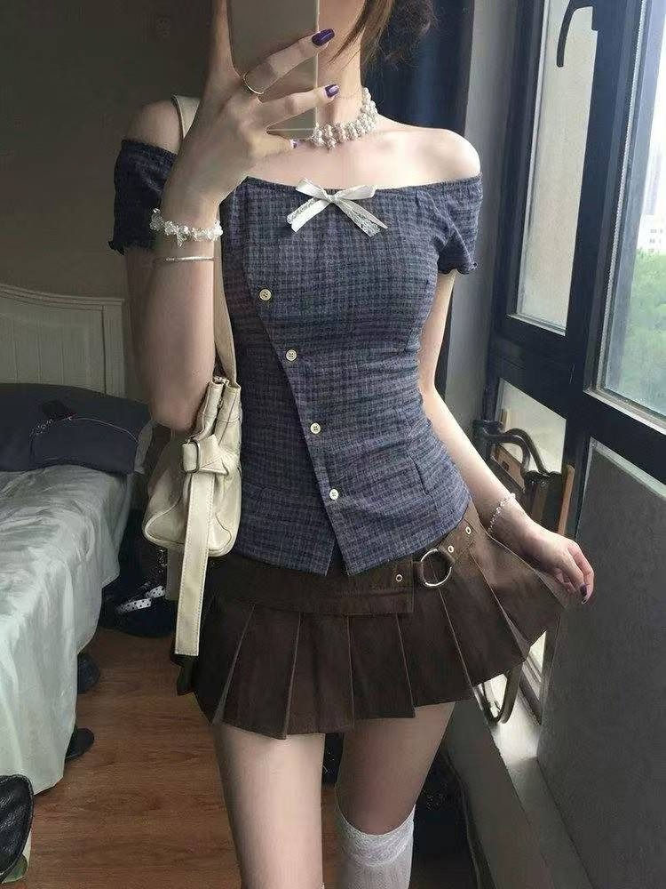 Retro Ruffle Blouse Women Japa - Street Fashion In Japan 评论和价格