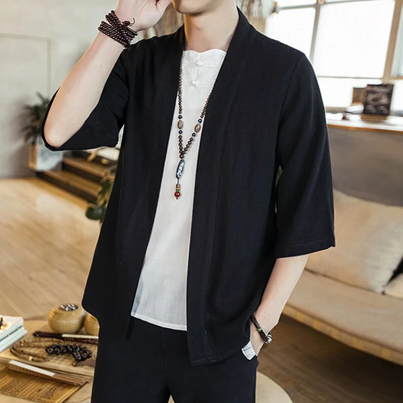 Japanese Kimono Men Cardigan S - Street Fashion In Japan 评论和价格