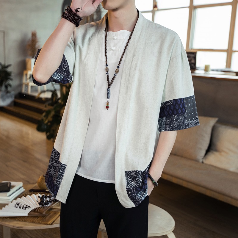 Japanese Kimono Men Cardigan S - Street Fashion In Japan 评论和价格