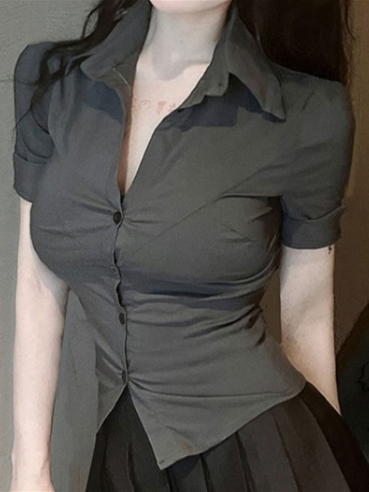 Fashion Woman Blouse Elastic S - Street Fashion In Korea 评论和价格