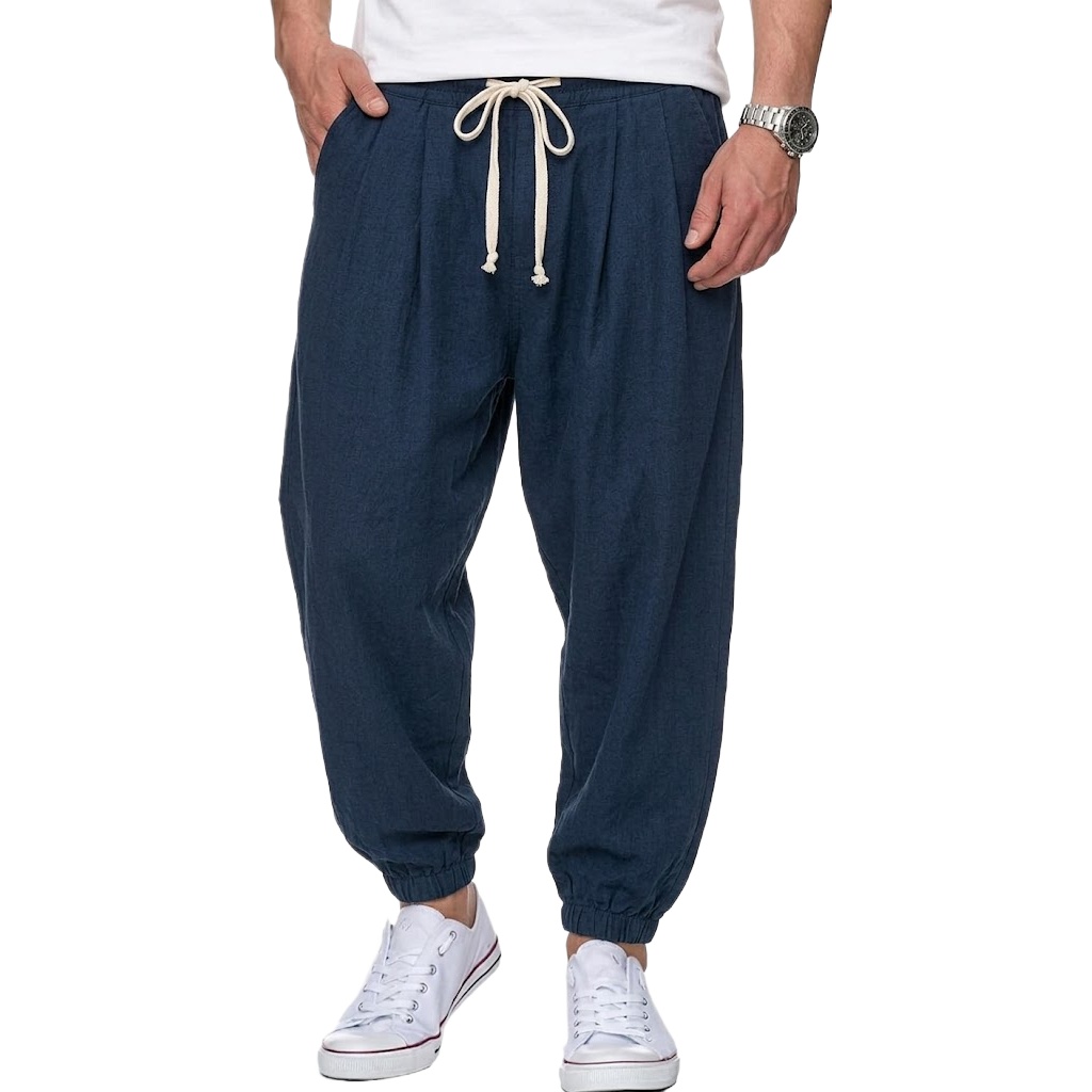 Men's Cotton Linen Pants Korea - Street Fashion In Korea 评论和价格