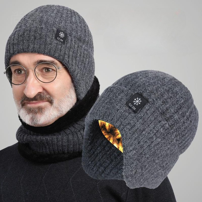 Men Winter Knitted Hat Plush W - Street Fashion Gloves 评论和价格