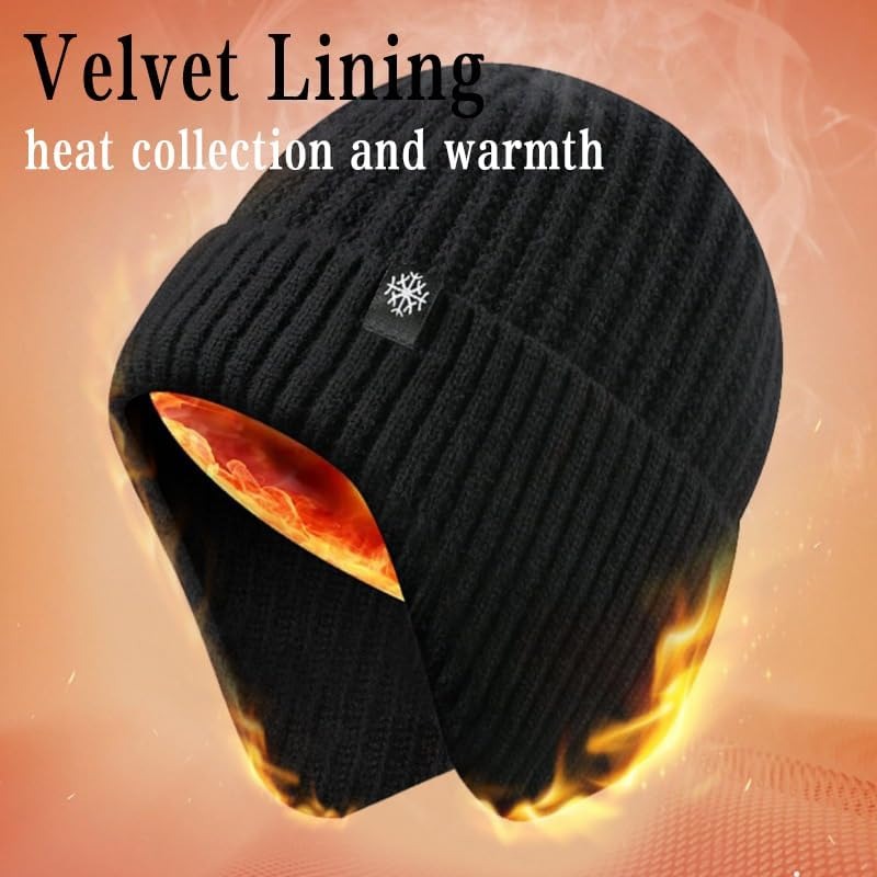 Men Winter Knitted Hat Plush W - Street Fashion Gloves 评论和价格