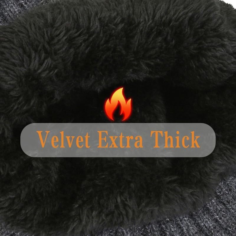 Men Winter Knitted Hat Plush W - Street Fashion Gloves 评论和价格